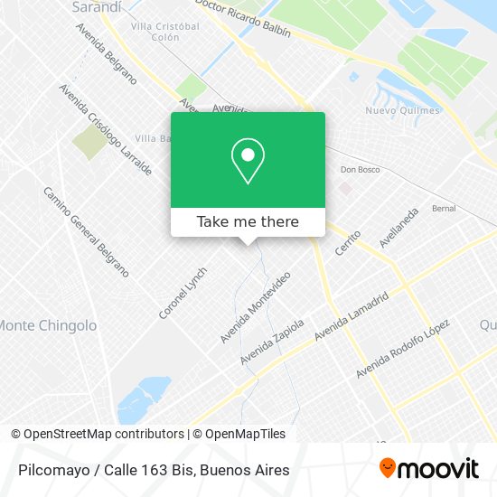 Pilcomayo / Calle 163 Bis map