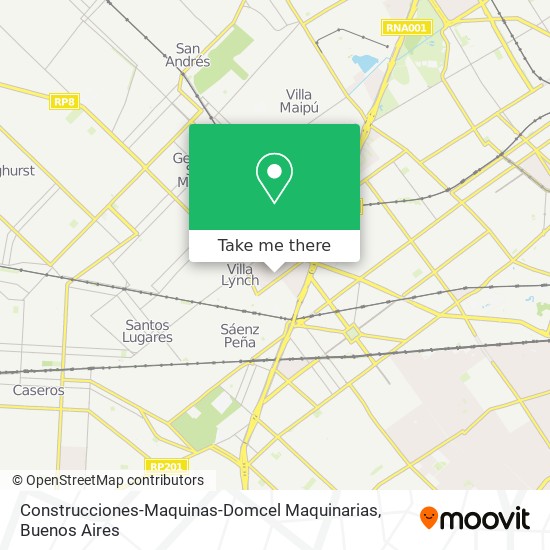 Construcciones-Maquinas-Domcel Maquinarias map