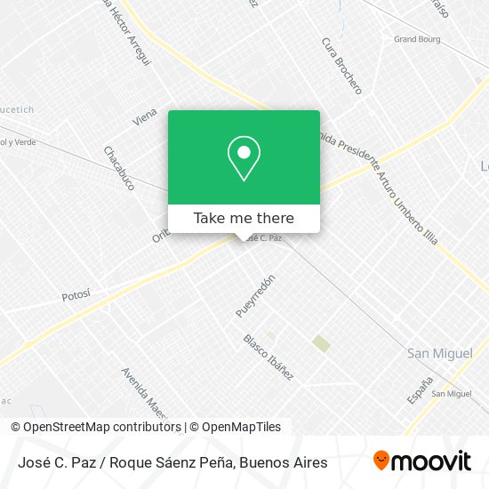 José C. Paz / Roque Sáenz Peña map