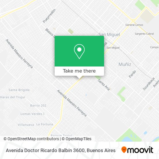 Mapa de Avenida Doctor Ricardo Balbín 3600