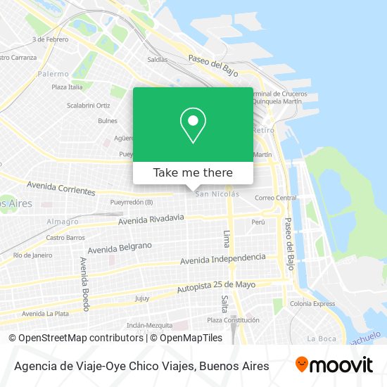 Agencia de Viaje-Oye Chico Viajes map