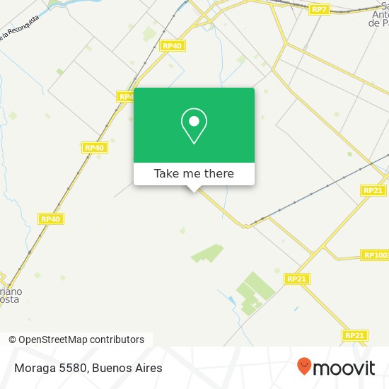 Moraga 5580 map