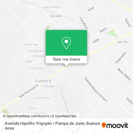 Avenida Hipólito Yrigoyen / Pampa de Junín map