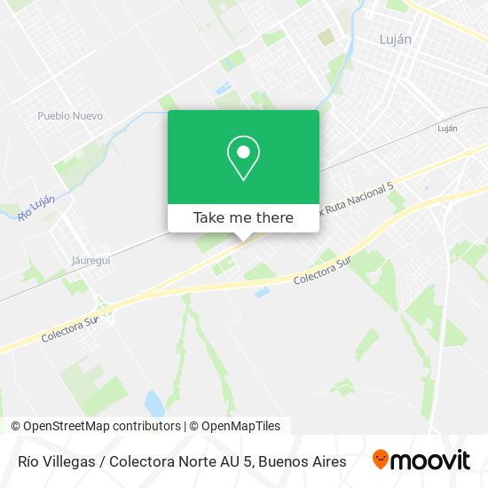Río Villegas / Colectora Norte AU 5 map