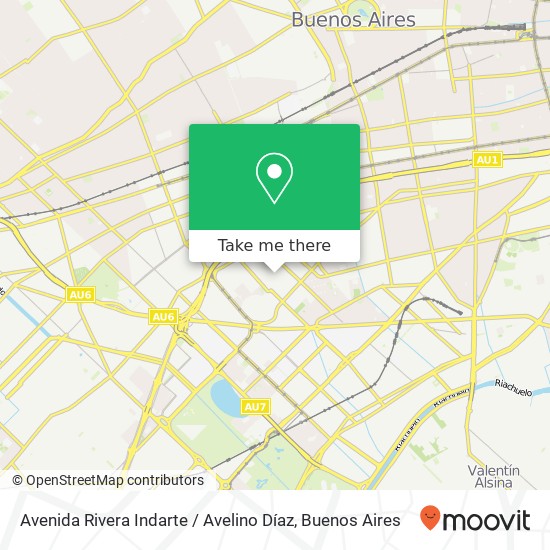 Mapa de Avenida Rivera Indarte / Avelino Díaz