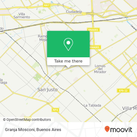 Mapa de Granja Mosconi