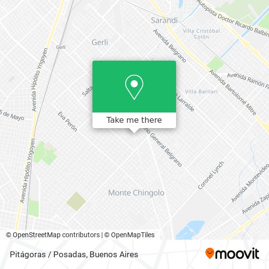 Pitágoras / Posadas map