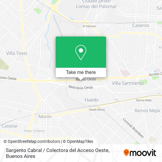 Sargento Cabral / Colectora del Acceso Oeste map