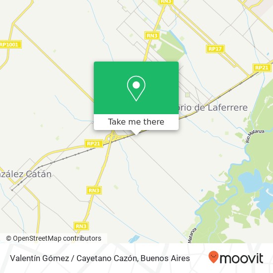 Valentín Gómez / Cayetano Cazón map