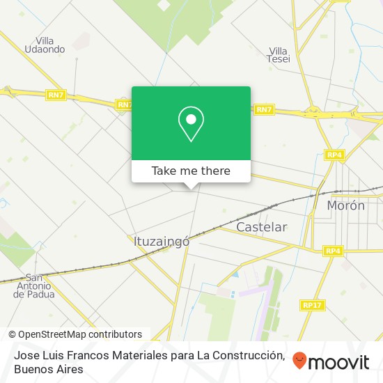 Jose Luis Francos Materiales para La Construcción map