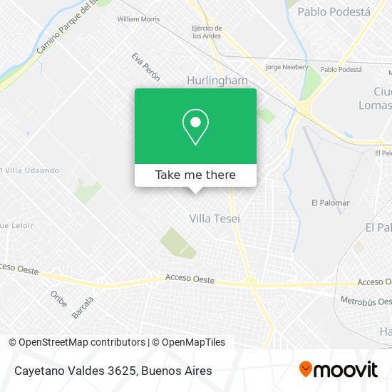 Cayetano Valdes 3625 map
