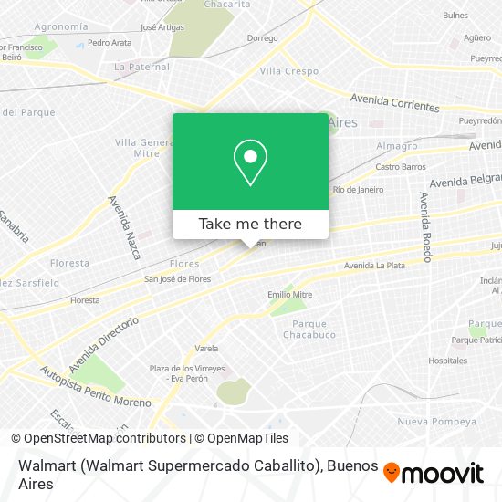 Walmart (Walmart Supermercado Caballito) map