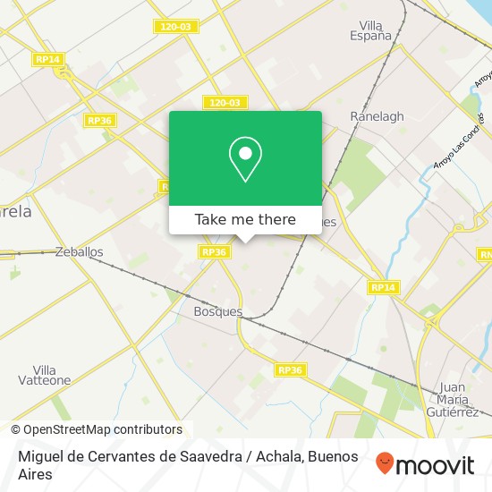 Mapa de Miguel de Cervantes de Saavedra / Achala