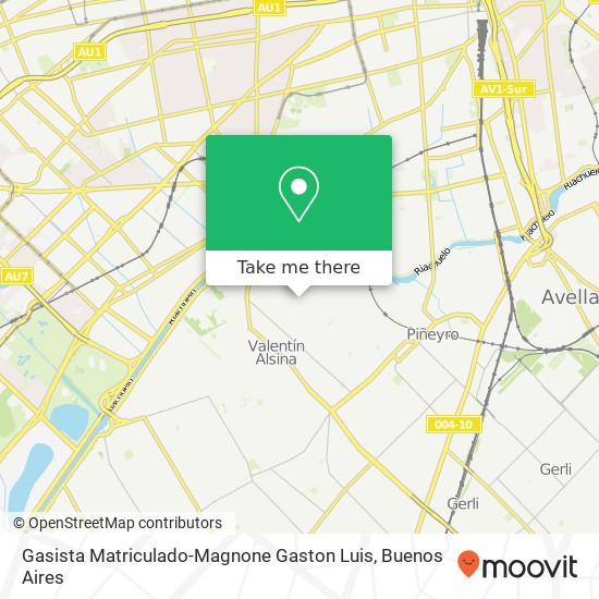 Mapa de Gasista Matriculado-Magnone Gaston Luis