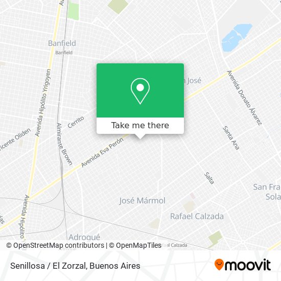 Senillosa / El Zorzal map