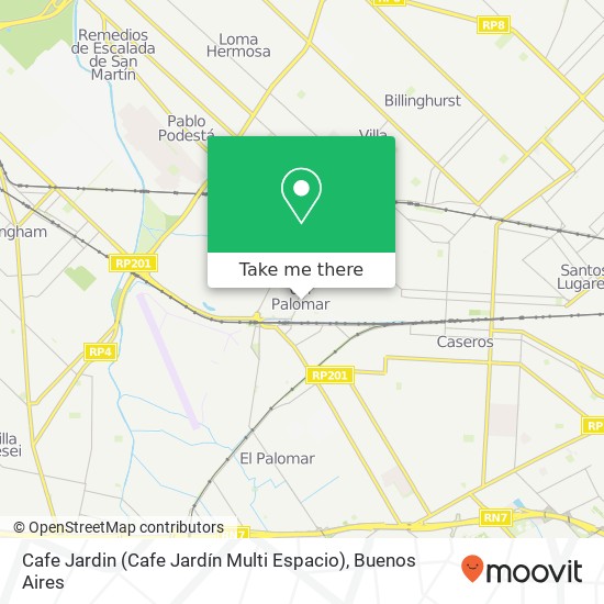 Mapa de Cafe Jardin (Cafe Jardín Multi Espacio)