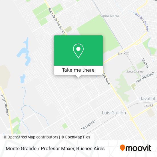 Monte Grande / Profesor Maxer map
