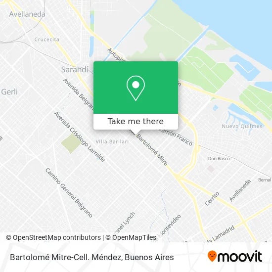 Mapa de Bartolomé Mitre-Cell. Méndez