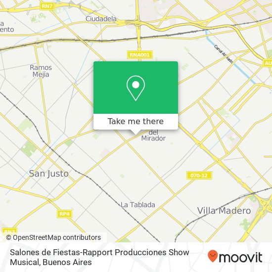 Mapa de Salones de Fiestas-Rapport Producciones Show Musical