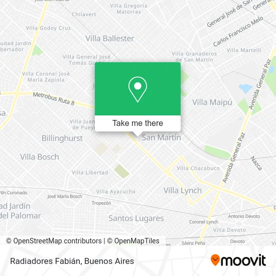 Radiadores Fabián map