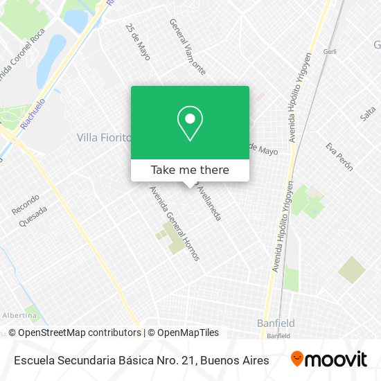 Escuela Secundaria Básica Nro. 21 map