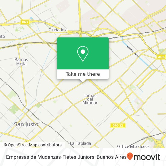 Mapa de Empresas de Mudanzas-Fletes Juniors