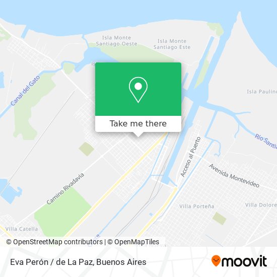 Mapa de Eva Perón / de La Paz