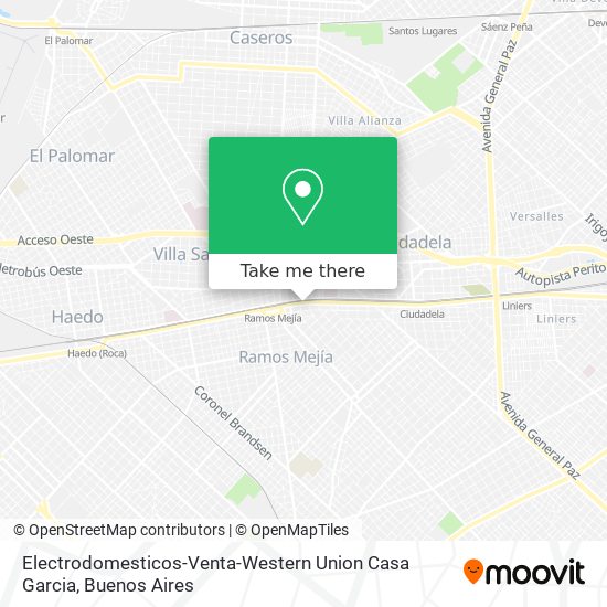 Mapa de Electrodomesticos-Venta-Western Union Casa Garcia
