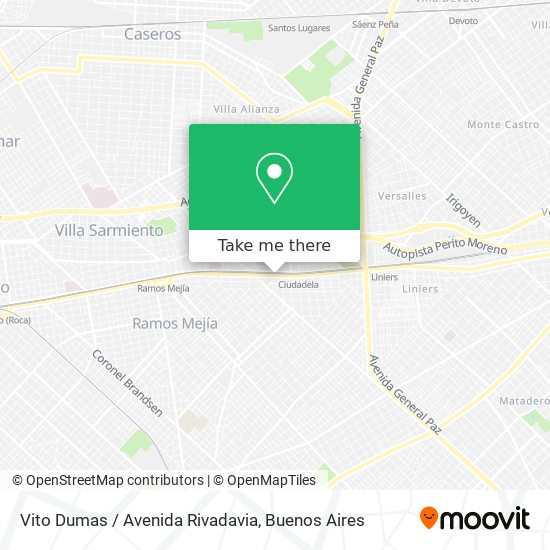 Vito Dumas / Avenida Rivadavia map