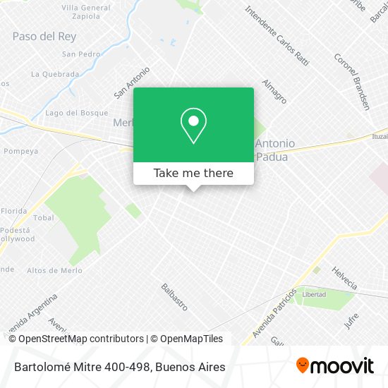 Bartolomé Mitre 400-498 map