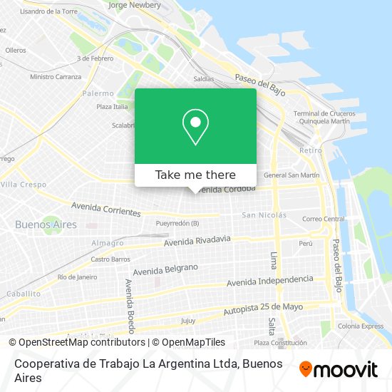 Cooperativa de Trabajo La Argentina Ltda map
