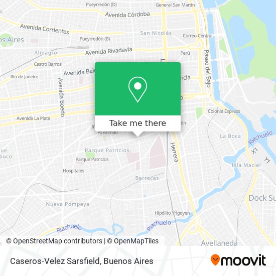 Caseros-Velez Sarsfield map