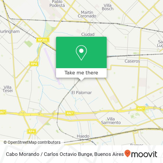 Cabo Morando / Carlos Octavio Bunge map