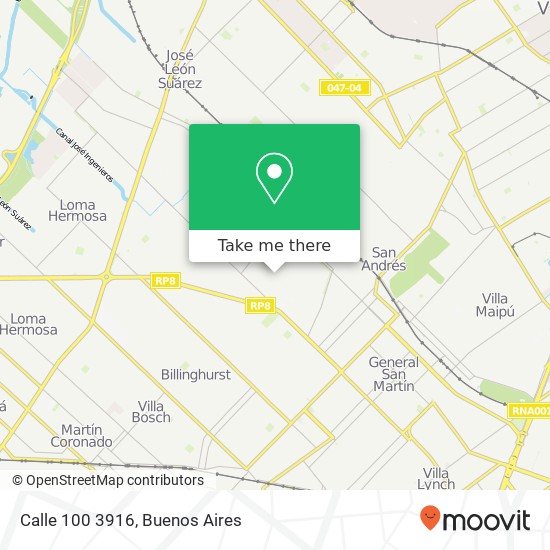 Calle 100 3916 map