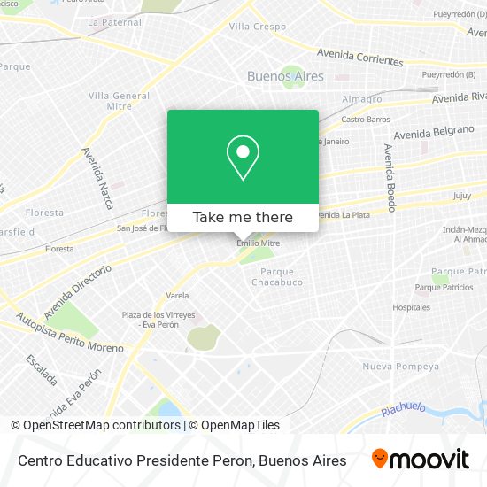 Centro Educativo Presidente Peron map