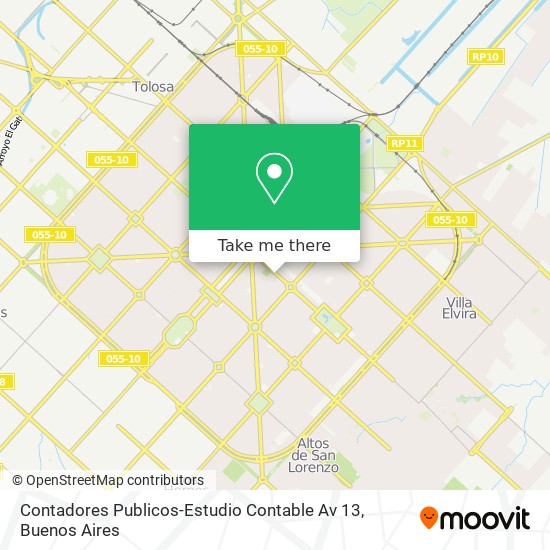 Contadores Publicos-Estudio Contable Av 13 map