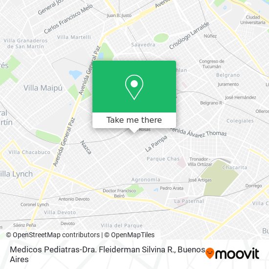 Medicos Pediatras-Dra. Fleiderman Silvina R. map