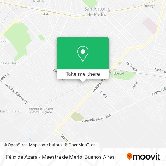 Félix de Azara / Maestra de Merlo map