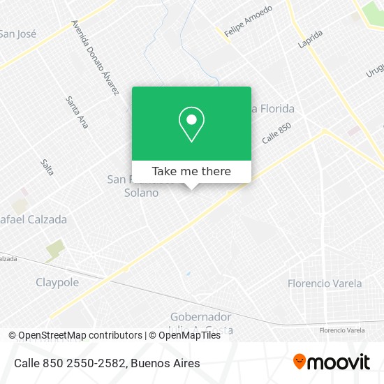 Calle 850 2550-2582 map