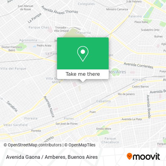 Avenida Gaona / Amberes map