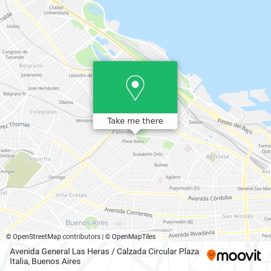 Avenida General Las Heras / Calzada Circular Plaza Italia map