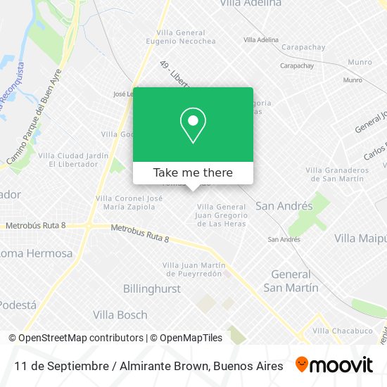 11 de Septiembre / Almirante Brown map