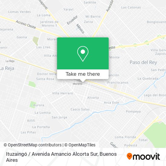 Ituzaingó / Avenida Amancio Alcorta Sur map