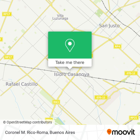 Coronel M. Rico-Roma map