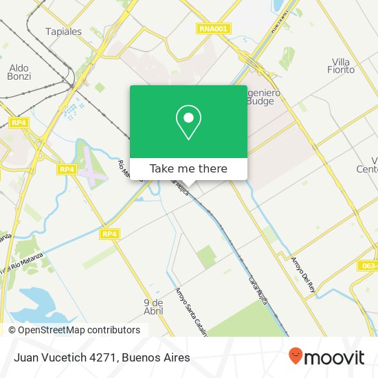 Juan Vucetich 4271 map