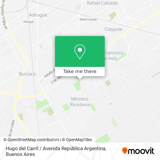Hugo del Carril / Avenida República Argentina map