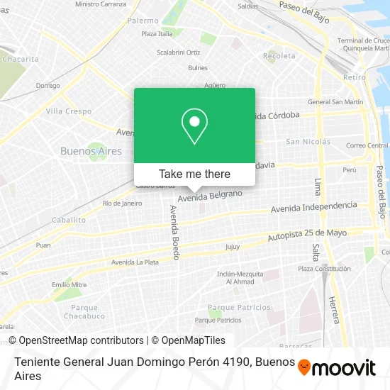 Mapa de Teniente General Juan Domingo Perón 4190