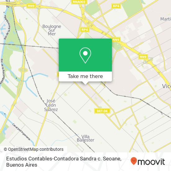 Estudios Contables-Contadora Sandra c. Seoane map