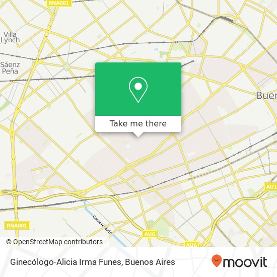 Ginecólogo-Alicia Irma Funes map