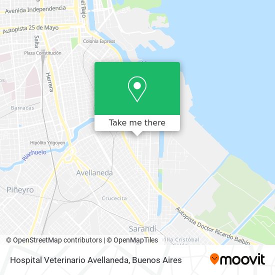 Hospital Veterinario Avellaneda map